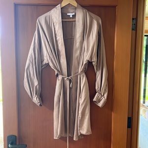 Lunya mauve silk robe xs/s